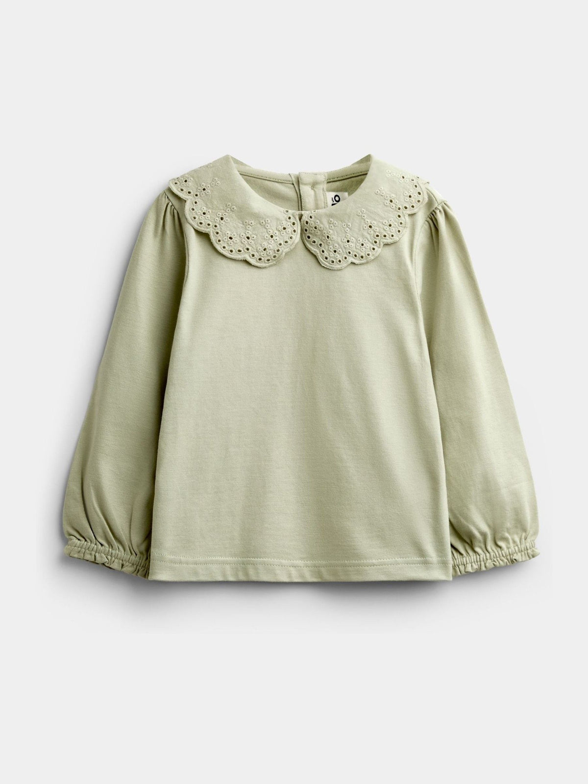 Dsiney Kidz - JoJo Maman Bébé Sage Green Broderie Collar Top image 1