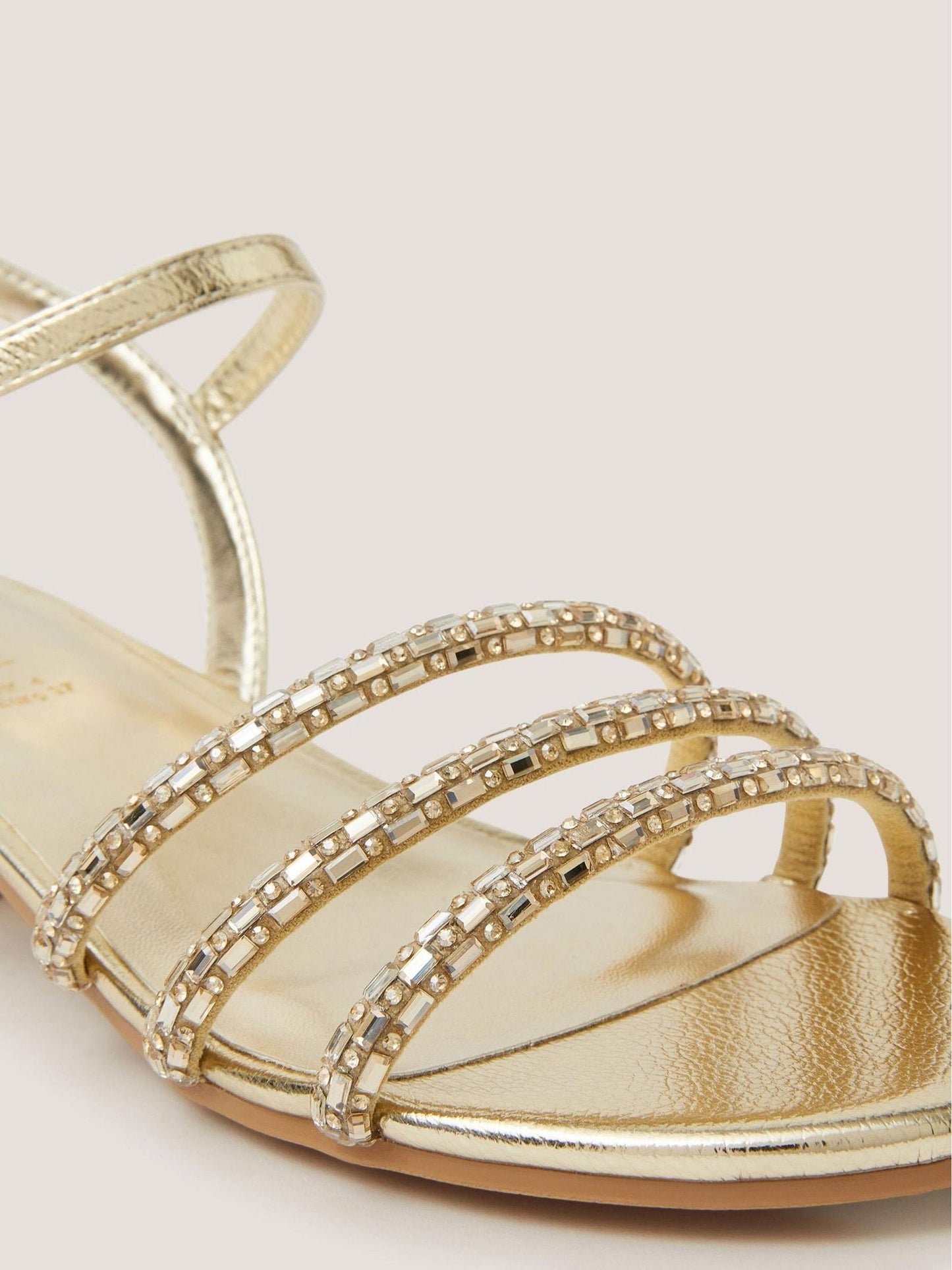 Monsoon Gold Embellished Strap Heels Sandals image 2