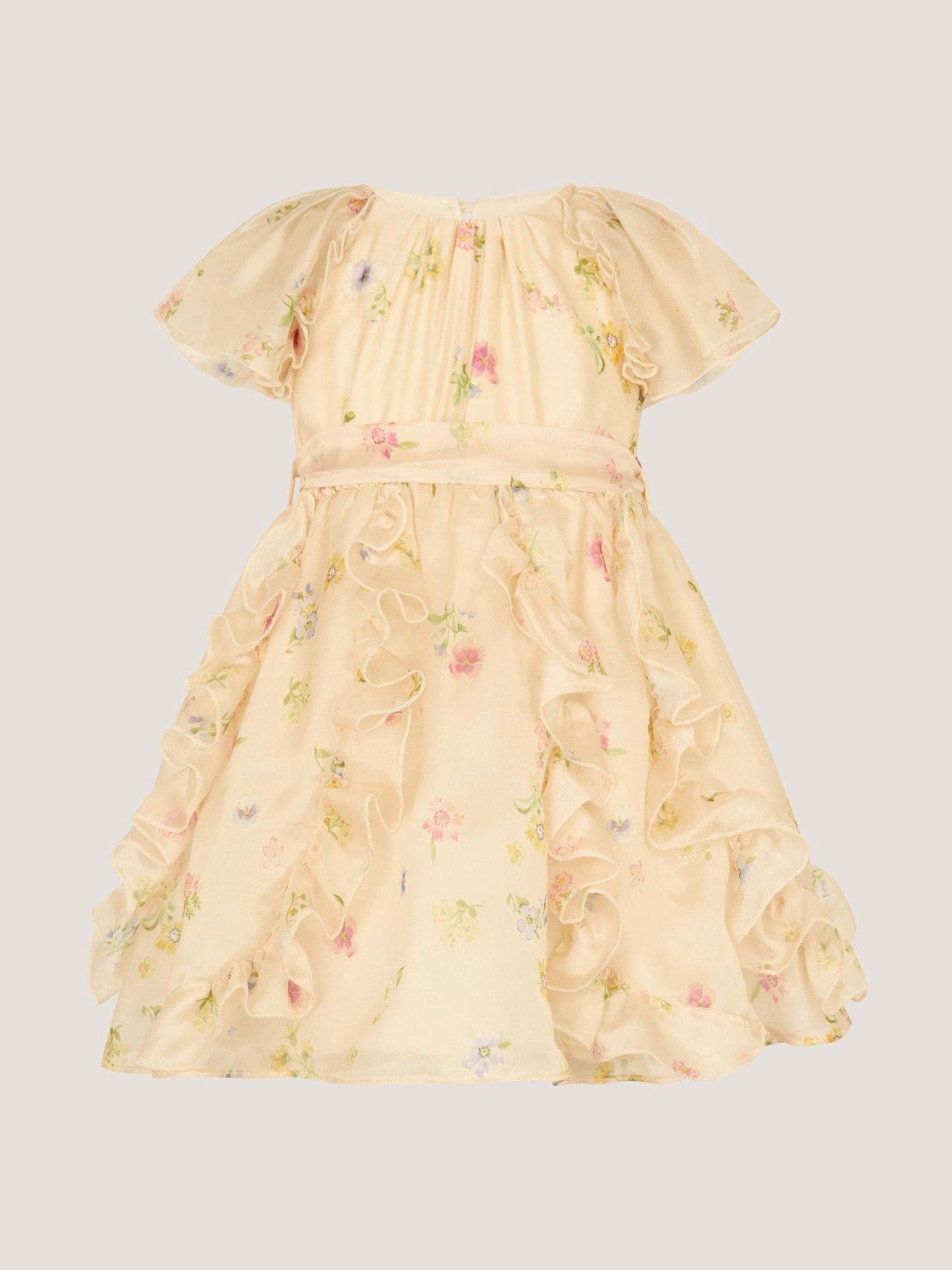 Monsoon Yellow Baby Ditsy Floral Ruffle Party Dress image 2