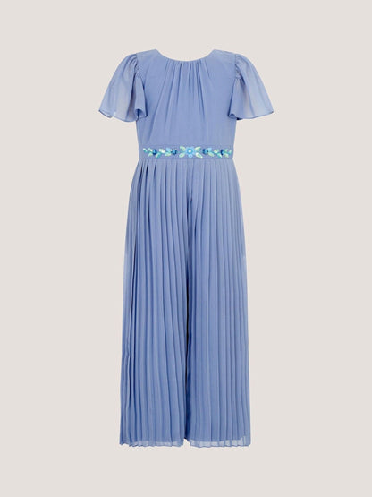 Dsiney Kidz - Monsoon Blue Ava Embellished Pleated Jumpsuit image 1