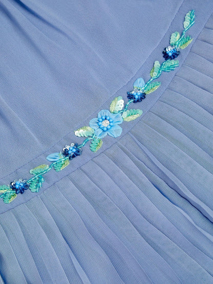 Dsiney Kidz - Monsoon Blue Ava Embellished Pleated Jumpsuit image 3