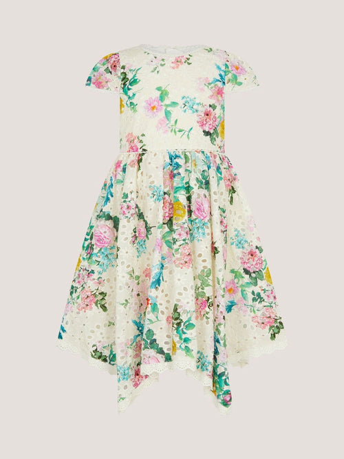 Dsiney Kidz - Monsoon Green Khia Floral Broderie Party Dress image 1