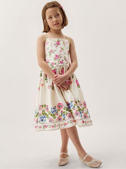 Dsiney Kidz - Monsoon Cream Rose Border Print Party Dress image 1