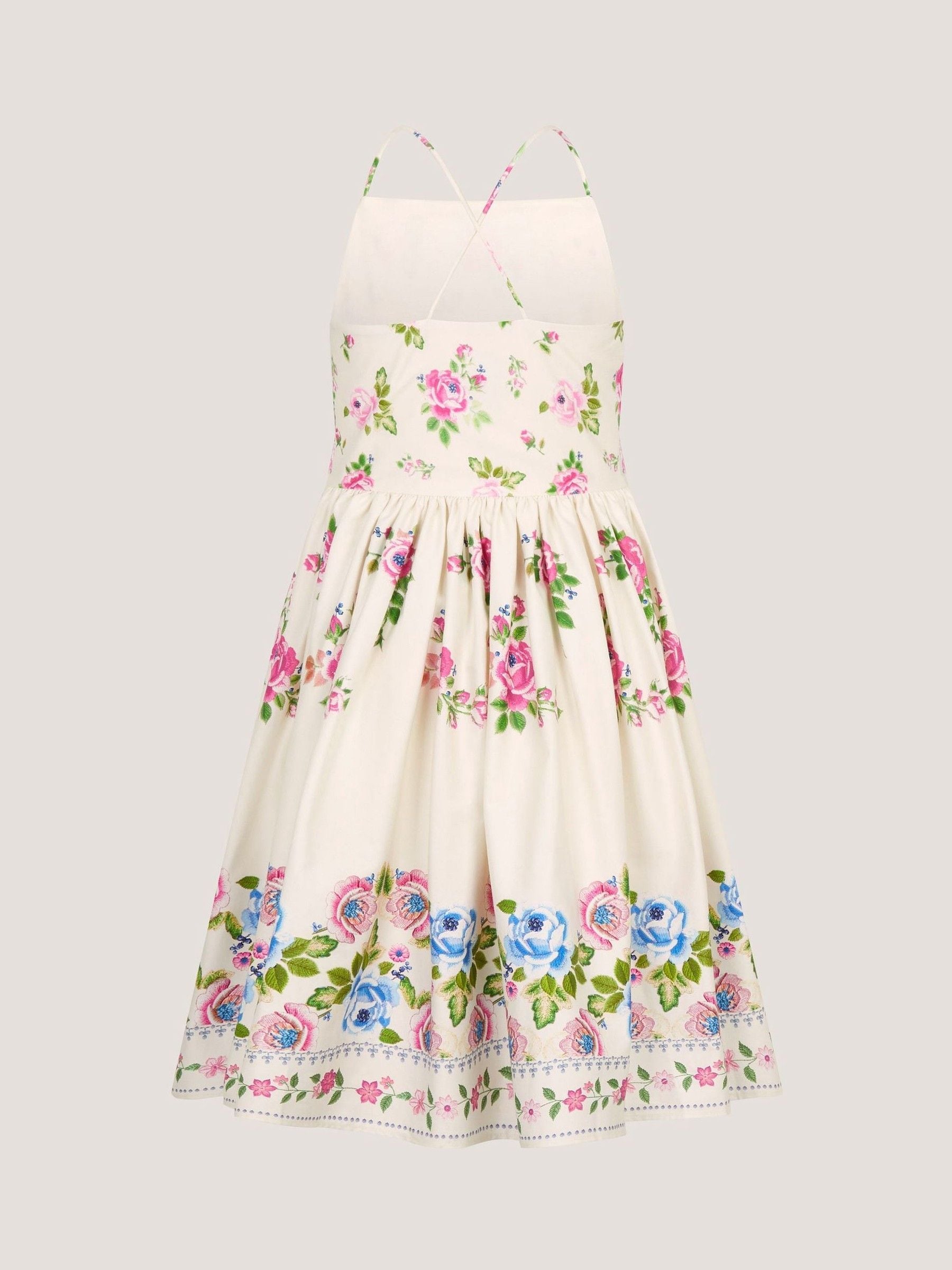 Monsoon Cream Rose Border Print Party Dress image 3