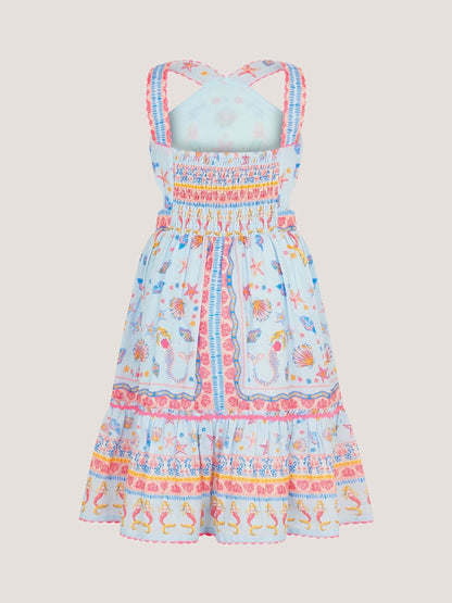 Monsoon Blue Mermaid Print Halter Dress image 3