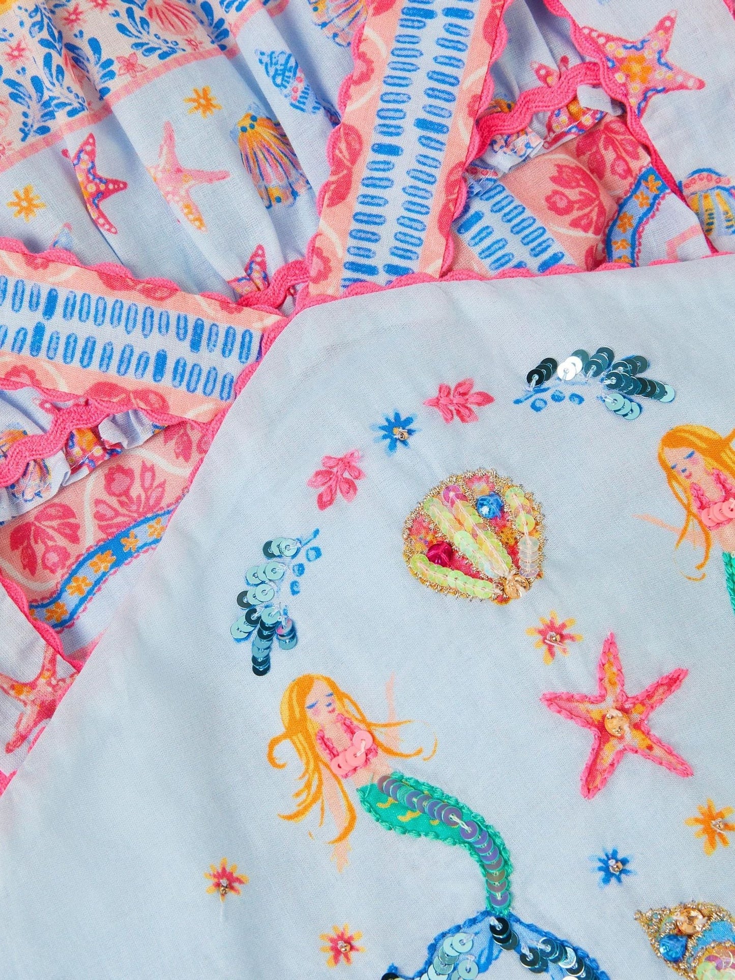 Monsoon Blue Mermaid Print Halter Dress image 4