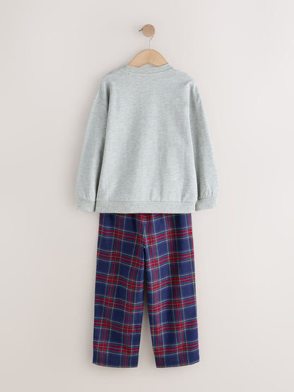 Grey/Navy Seasons Eatings Christmas Pyjamas Set (3-16yrs) - image 7