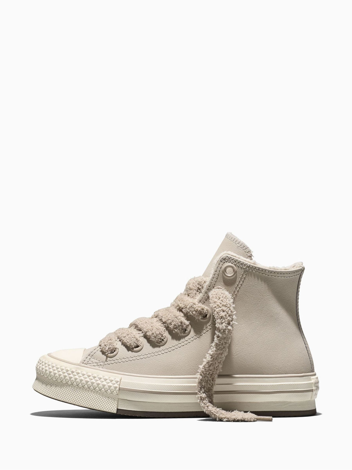 Converse Ecru White Chuck Taylor EVA Lift Cozy Leather High Trainers - image 2
