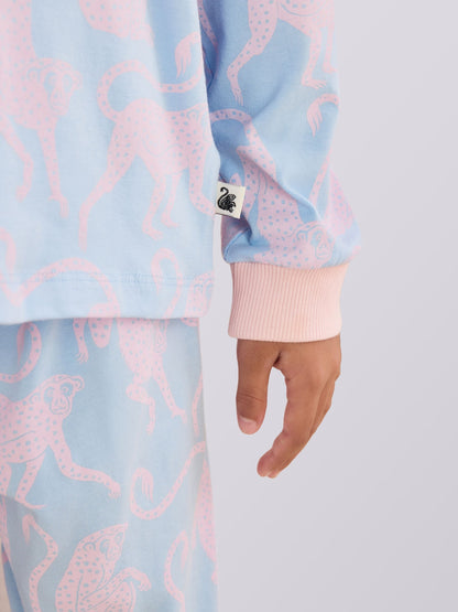 Desmond & Dempsey Kids Pink/Blue Long Sleeve Pyjamas Set 3 Pack - image 4