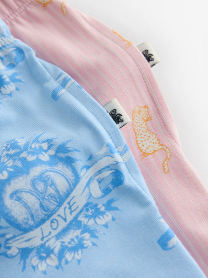 Desmond & Dempsey Kids Pink/Blue Collared Long Sleeve Pyjamas Set 2 Pack - image 11