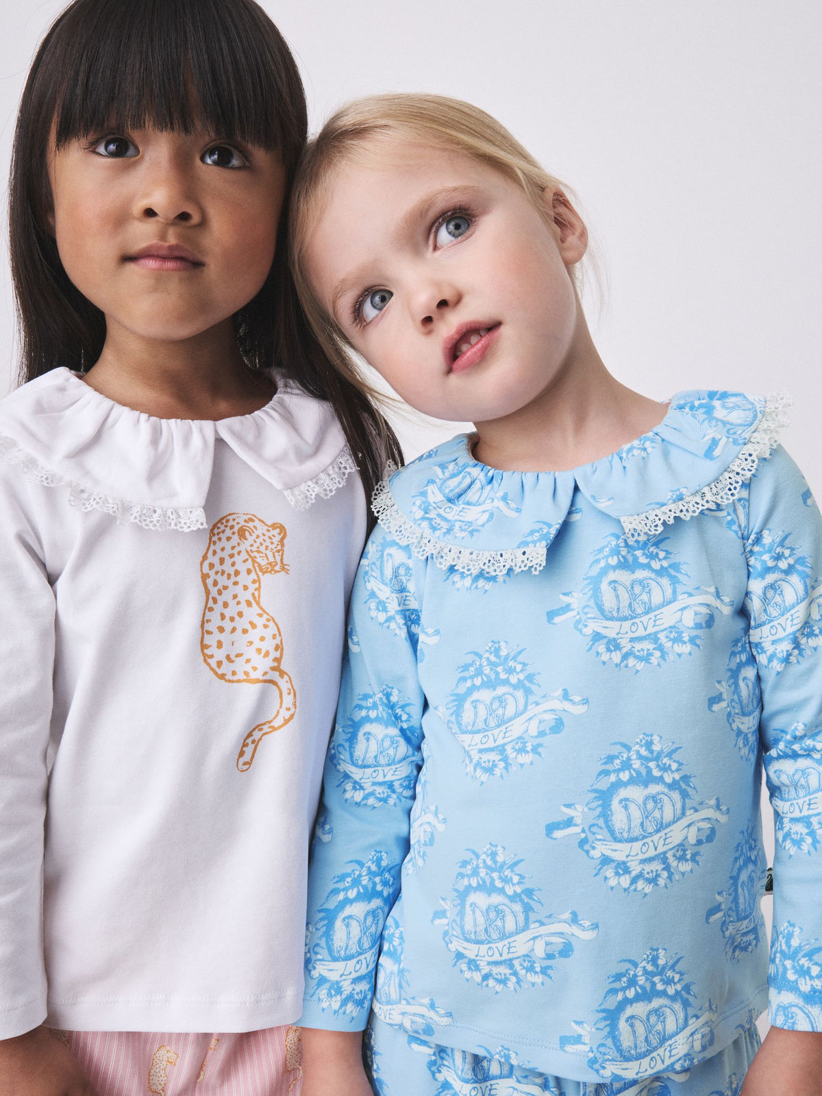 Desmond & Dempsey Kids Pink/Blue Collared Long Sleeve Pyjamas Set 2 Pack - image 4