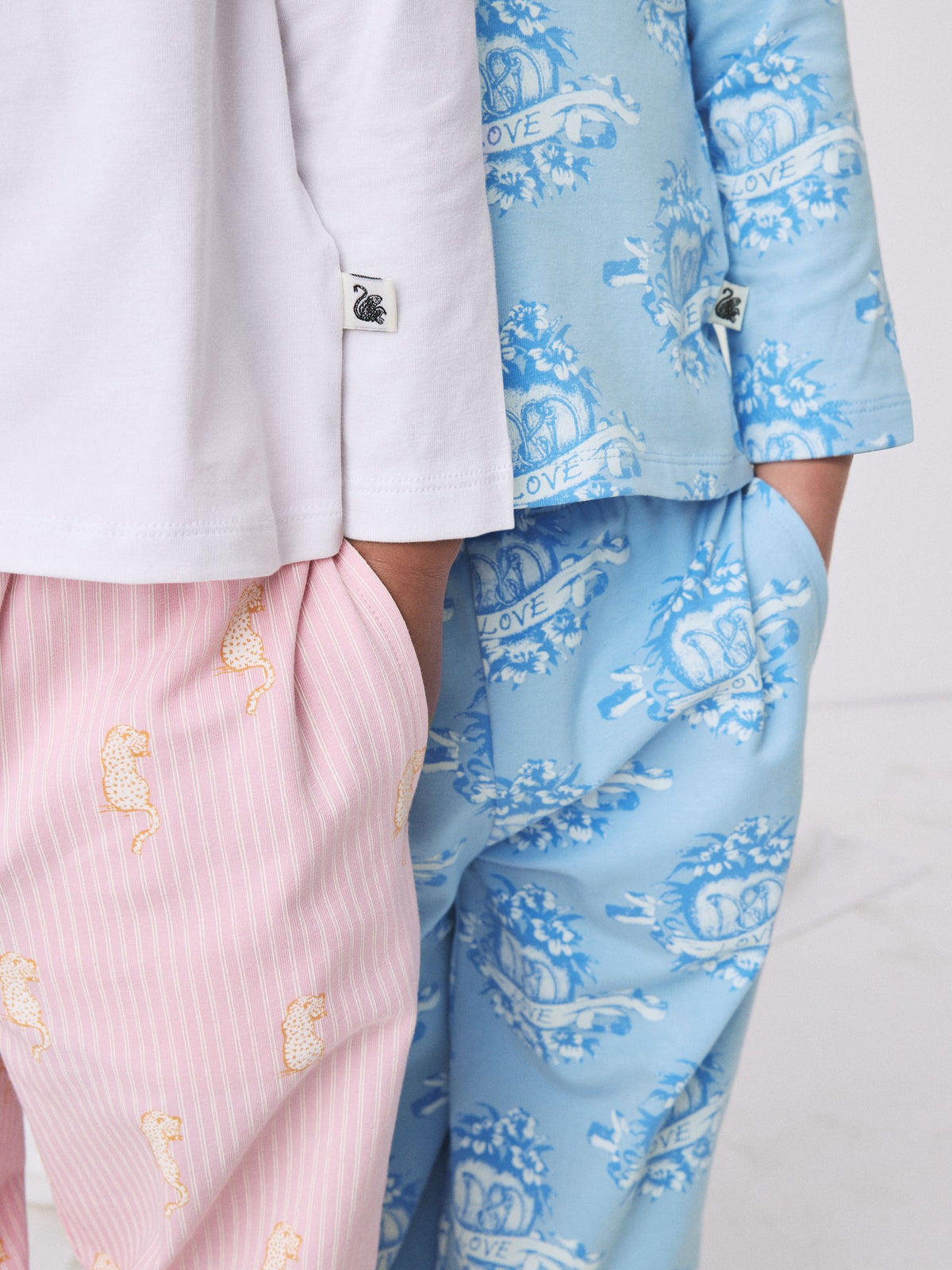 Desmond & Dempsey Kids Pink/Blue Collared Long Sleeve Pyjamas Set 2 Pack - image 7