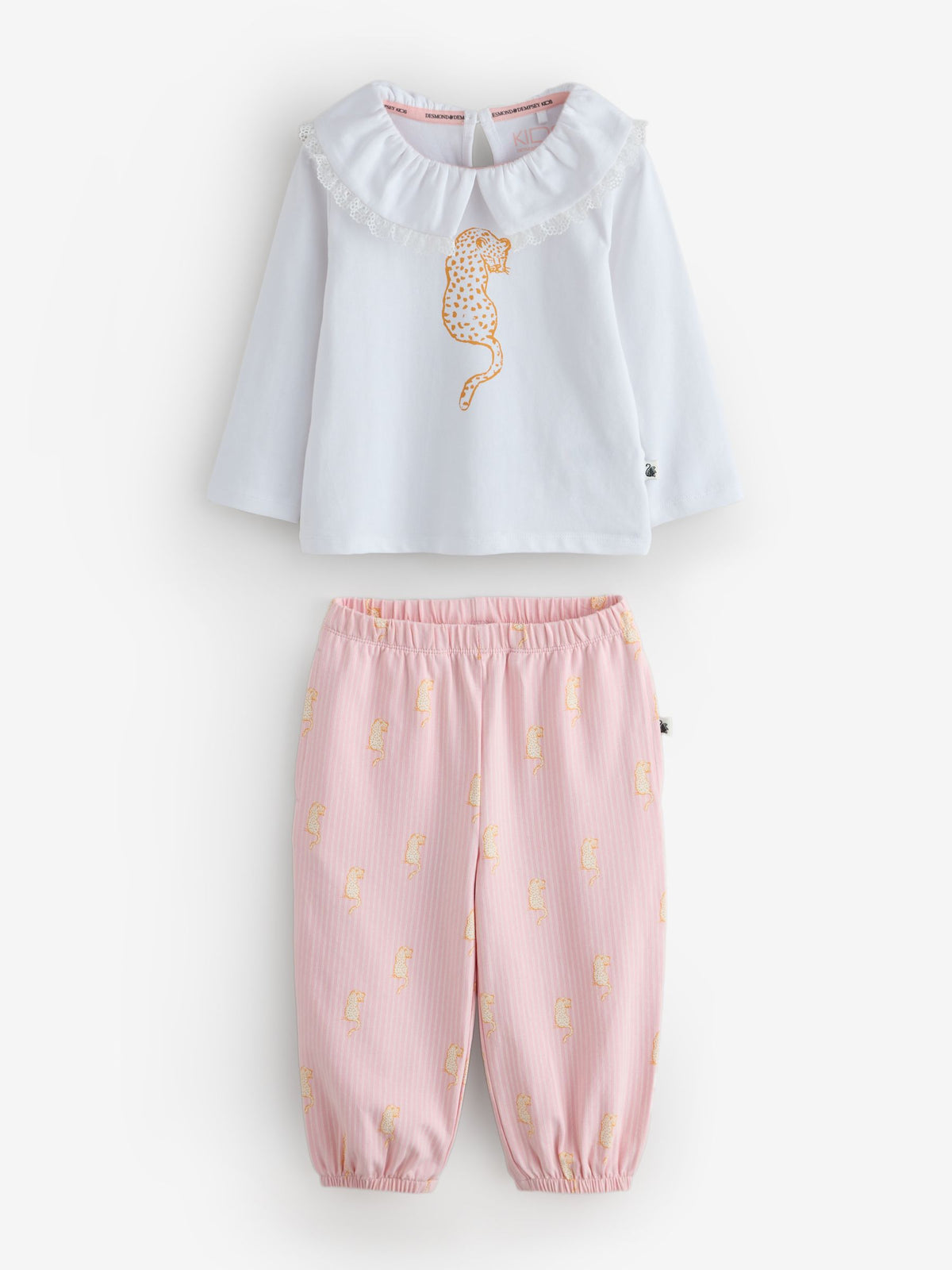Desmond & Dempsey Kids Pink/Blue Collared Long Sleeve Pyjamas Set 2 Pack - image 8