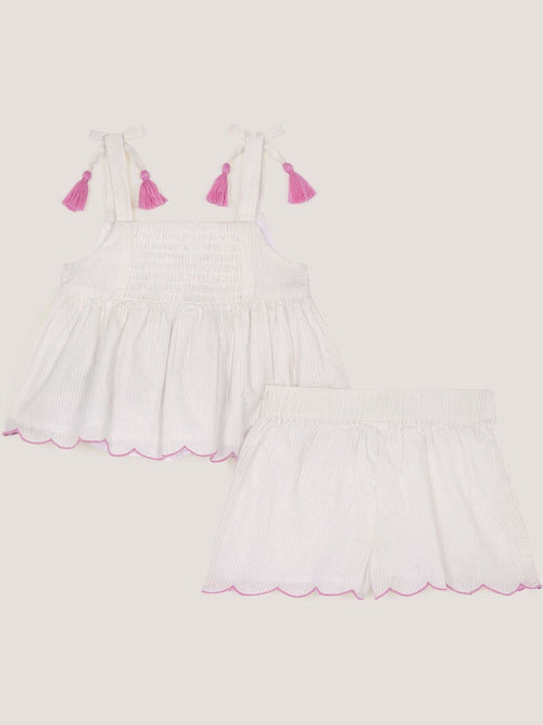 Dsiney Kidz - Monsoon Cream Baby Giraffe Embroidered Top & Shorts Set image 1