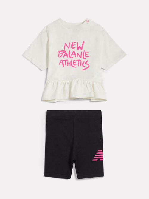 Dsiney Kidz - New Balance Natural Athletics Graffiti T-Shirt Dress & Cycle Shorts Set image 1