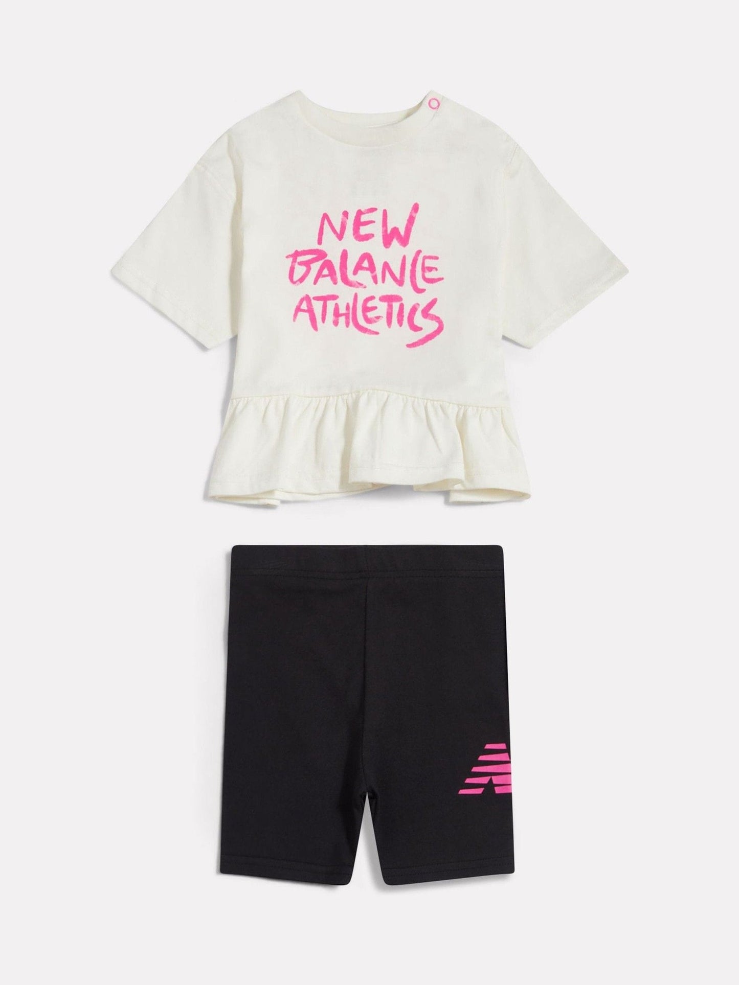 New Balance Natural Athletics Graffiti T-Shirt Dress & Cycle Shorts Set image 1