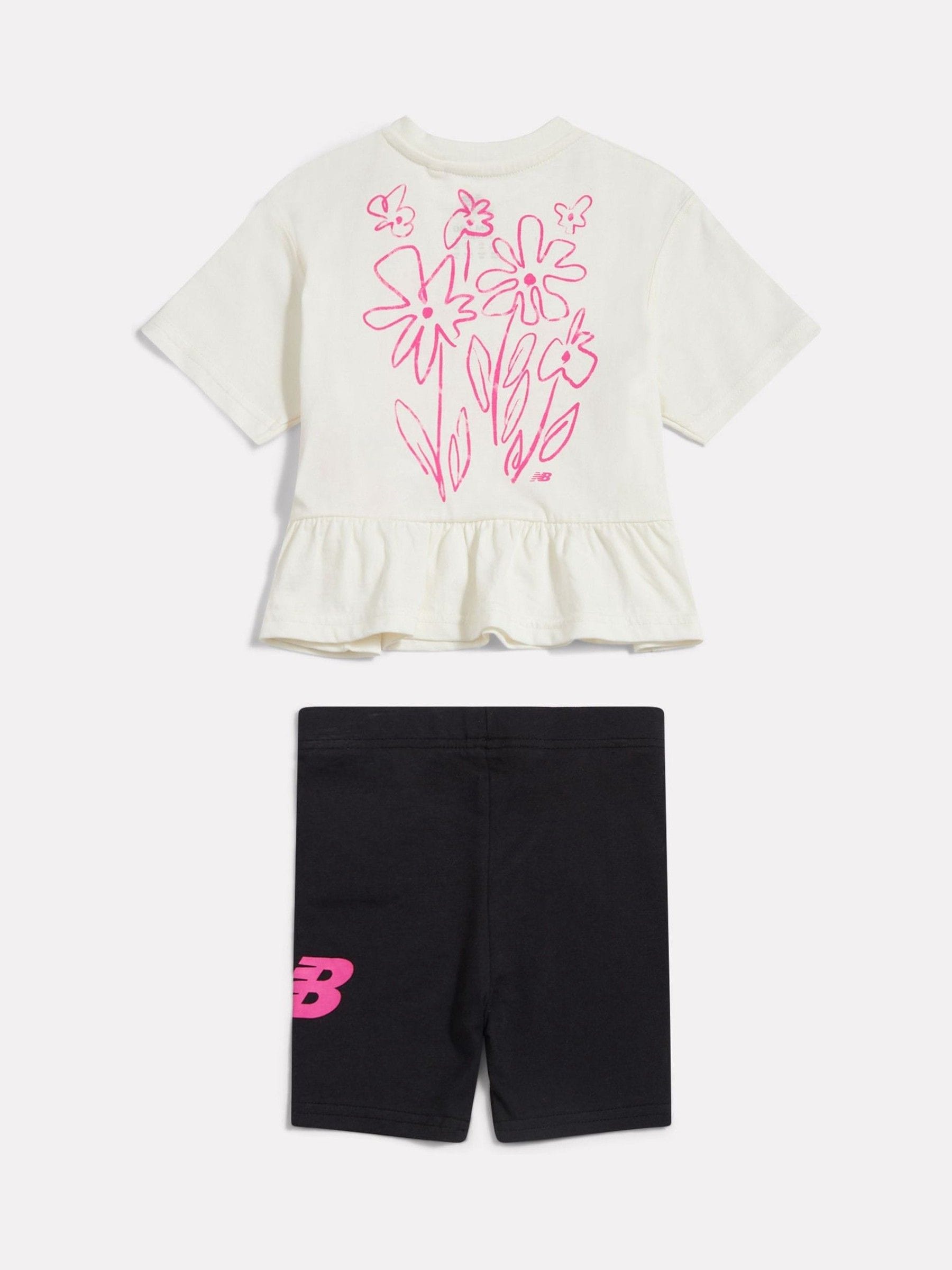 New Balance Natural Athletics Graffiti T-Shirt Dress & Cycle Shorts Set image 2