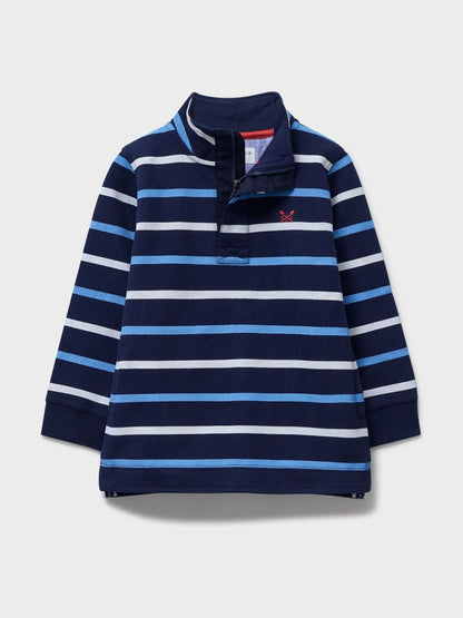 Dsiney Kidz - Crew Clothing Blue Stripe Pique Padstow Sweatshirt image 1