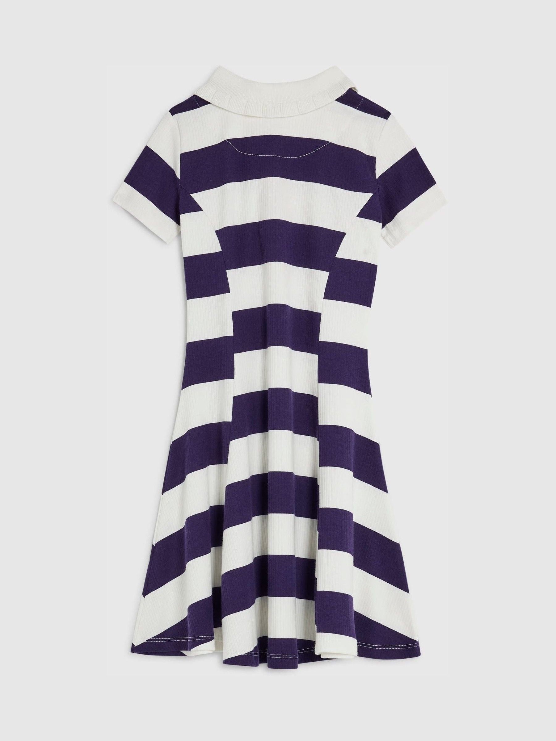 Dsiney Kidz - River Island Blue Rugby Stripe Polo Dress image 2