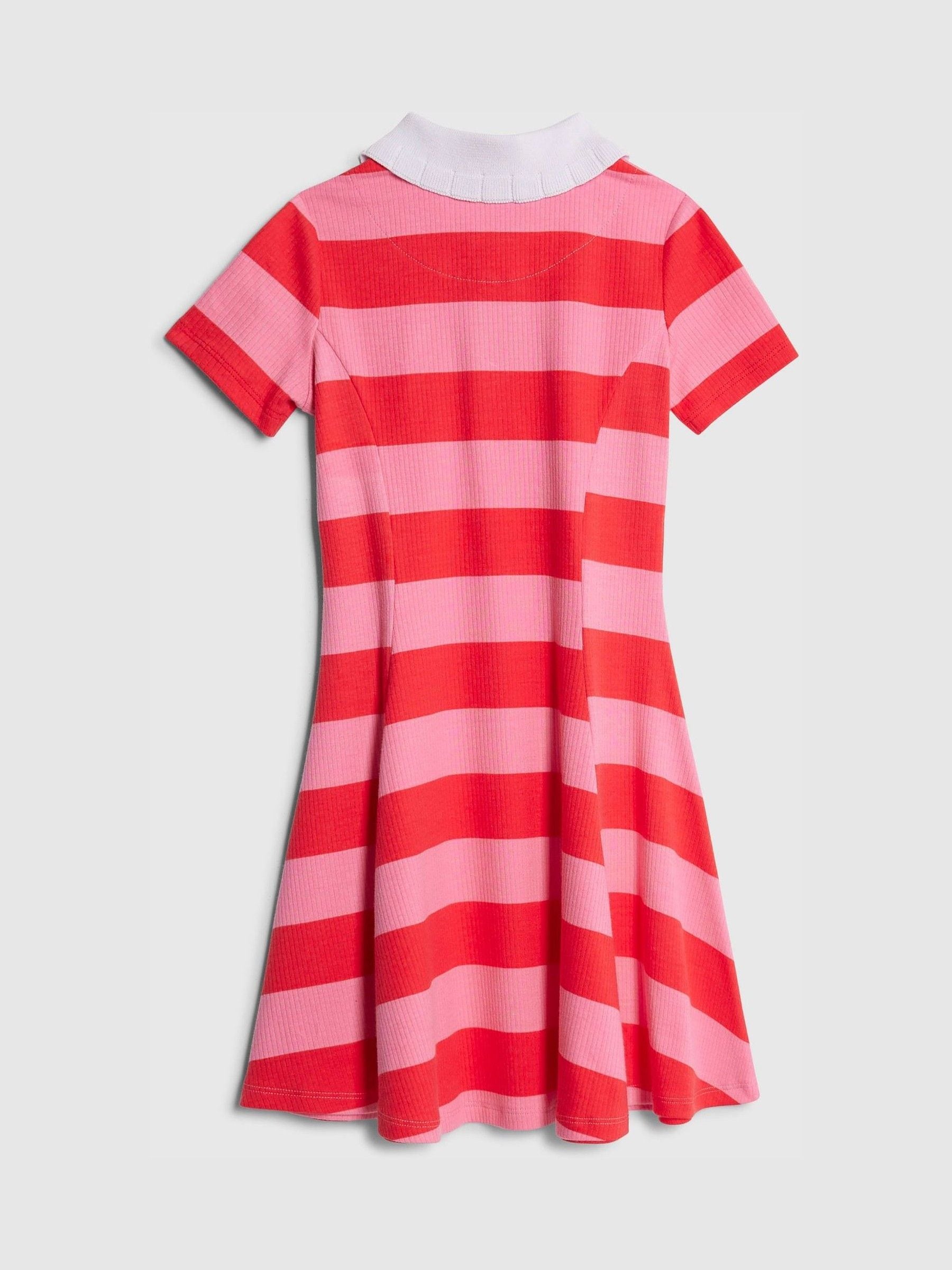 River Island Pink Rugby Stripe Polo Dress image 2