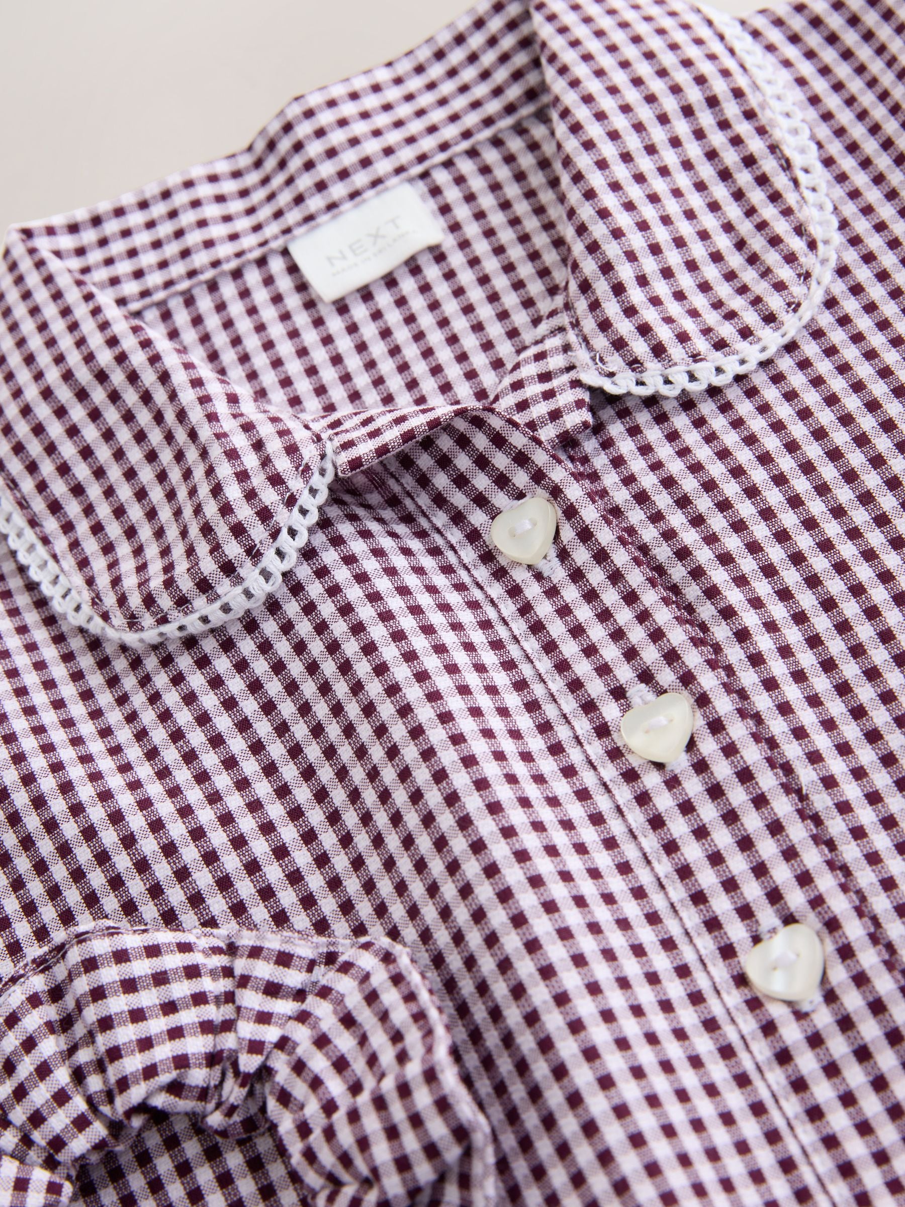 Burgundy Red Cotton Rich Belted School Dress with Scrunchie (3-14yrs) image 7
