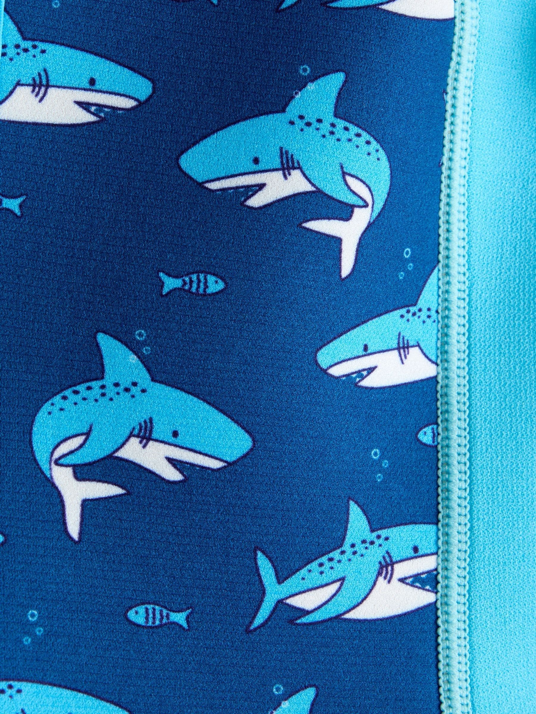JoJo Maman Bébé Blue Shark Print Junior Wetsuit image 4