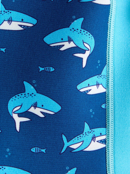 JoJo Maman Bébé Blue Shark Print Junior Wetsuit image 4