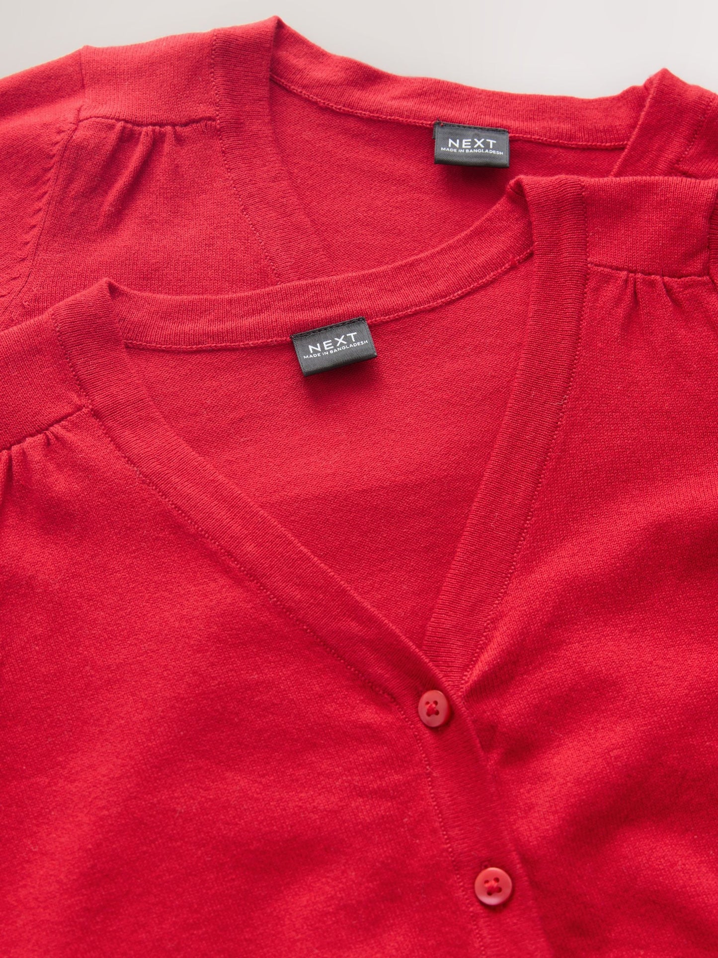 Dsiney Kidz - Red 2 Pack Cotton Rich School V-Neck Cardigans (3-16yrs) image 5