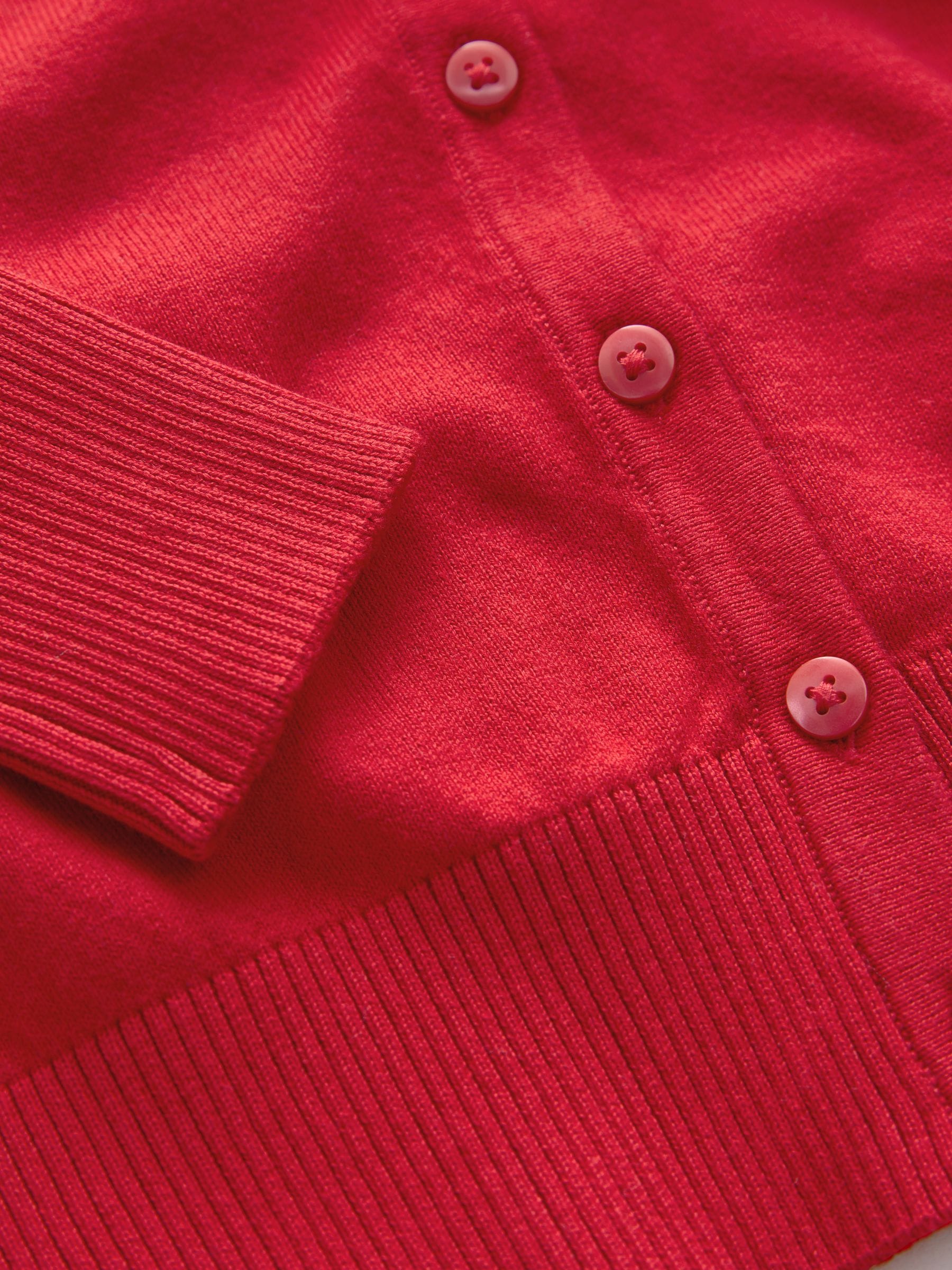 Dsiney Kidz - Red 2 Pack Cotton Rich School V-Neck Cardigans (3-16yrs) image 6