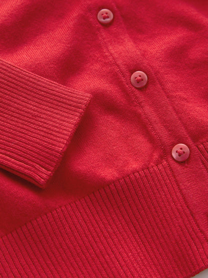Dsiney Kidz - Red 2 Pack Cotton Rich School V-Neck Cardigans (3-16yrs) image 6