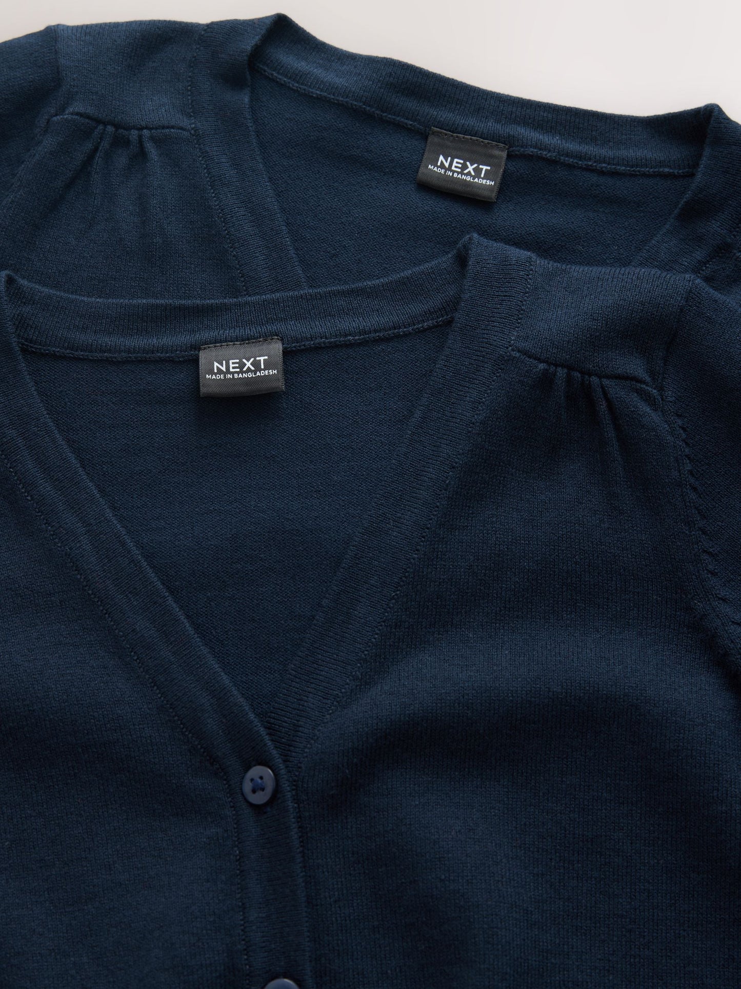 Dsiney Kidz - Navy Blue 2 Pack Cotton Rich School V-Neck Cardigans (3-16yrs) image 4