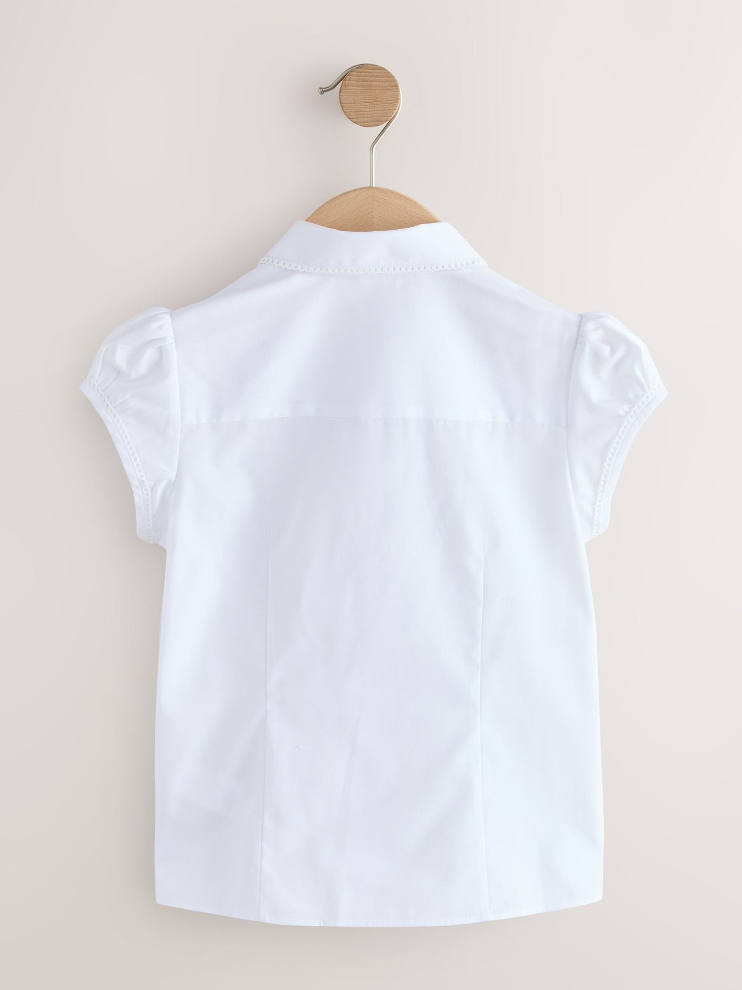 Dsiney Kidz - White Girls' Short Sleeve Lace Edge Collar School Shirts 2 Pack (3-14yrs) image 4