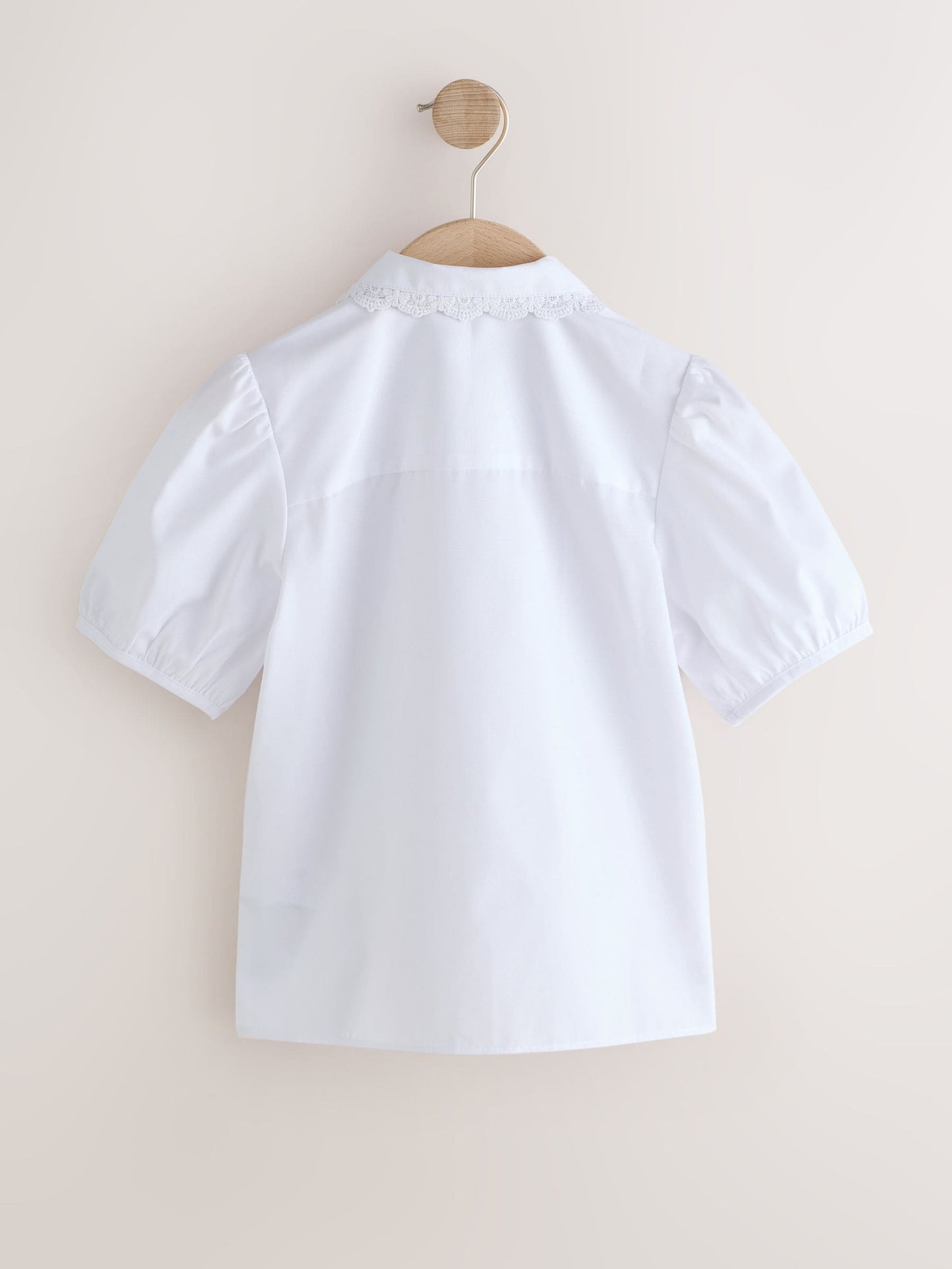 Dsiney Kidz - White Girls Lace Trim Three Quarter Sleeve School Blouse (3-14yrs) image 6