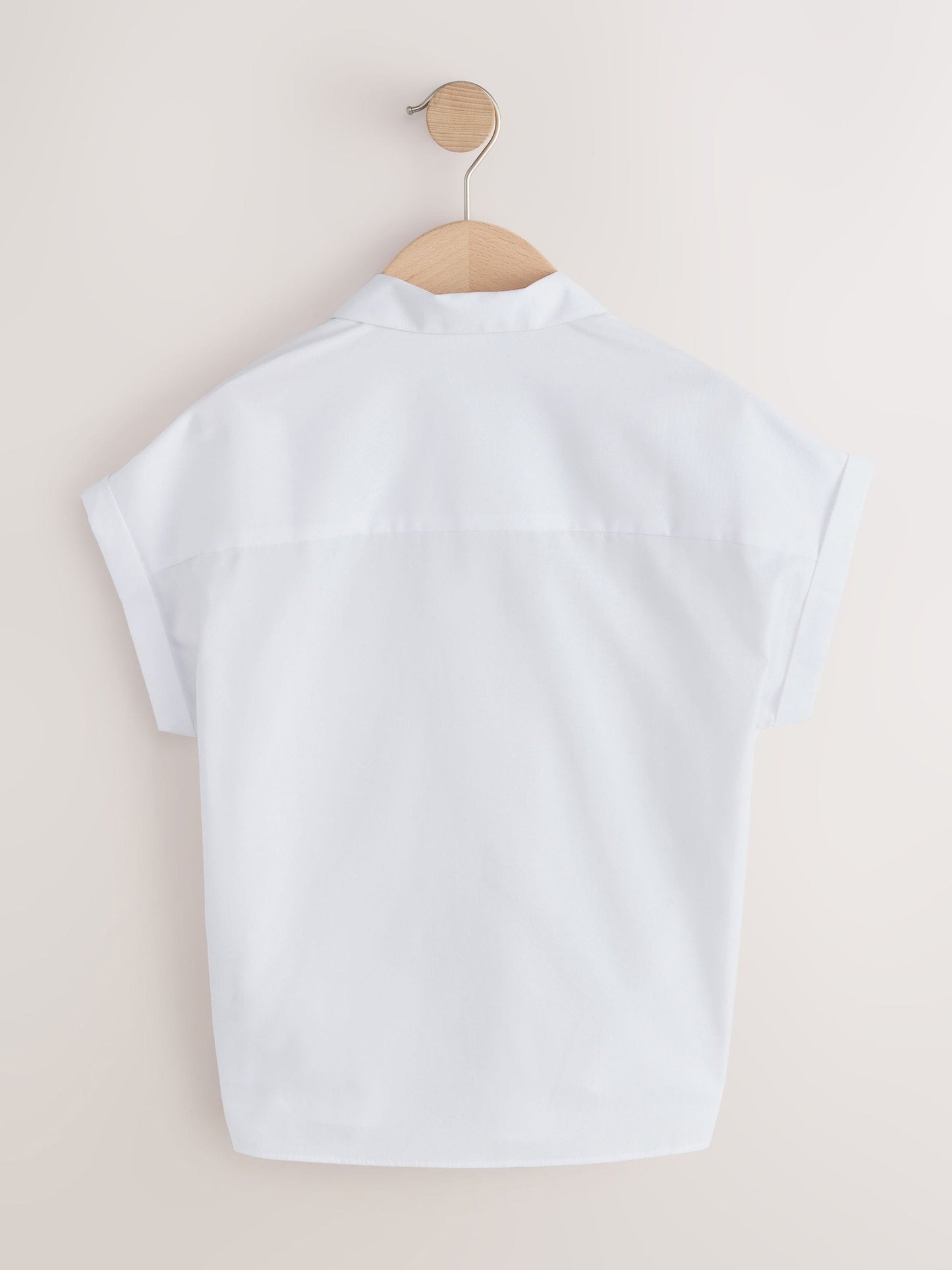 Dsiney Kidz - White 2 Pack Girls Short Sleeve Revere Collar Boxy Fit School Shirts (9-18yrs) image 7