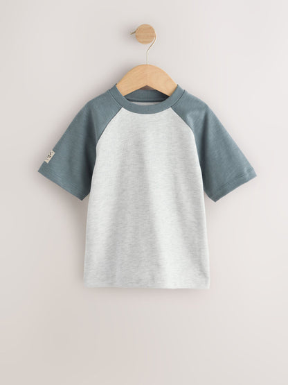 Grey Long Sleeve Raglan T-Shirts 3 Pack (3mths-7yrs) image 2