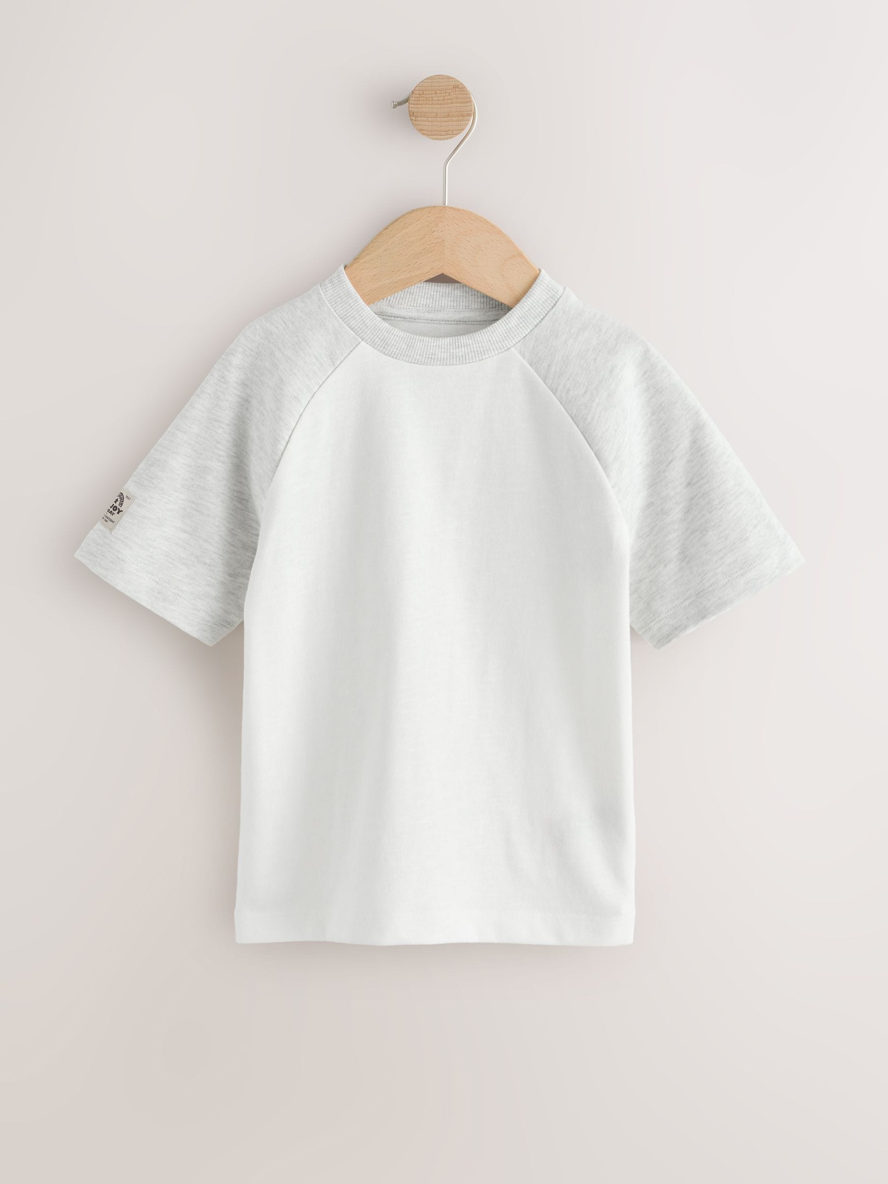 Grey Long Sleeve Raglan T-Shirts 3 Pack (3mths-7yrs) image 3