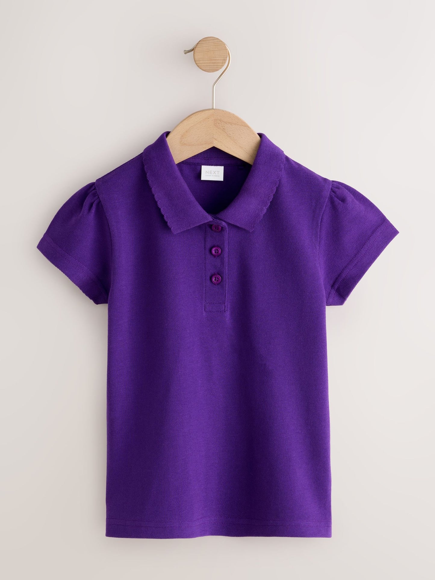 Dsiney Kidz - Purple Regular Fit Girls 2 Pack Cotton Short Sleeve Polo Shirts (3-16yrs) image 3