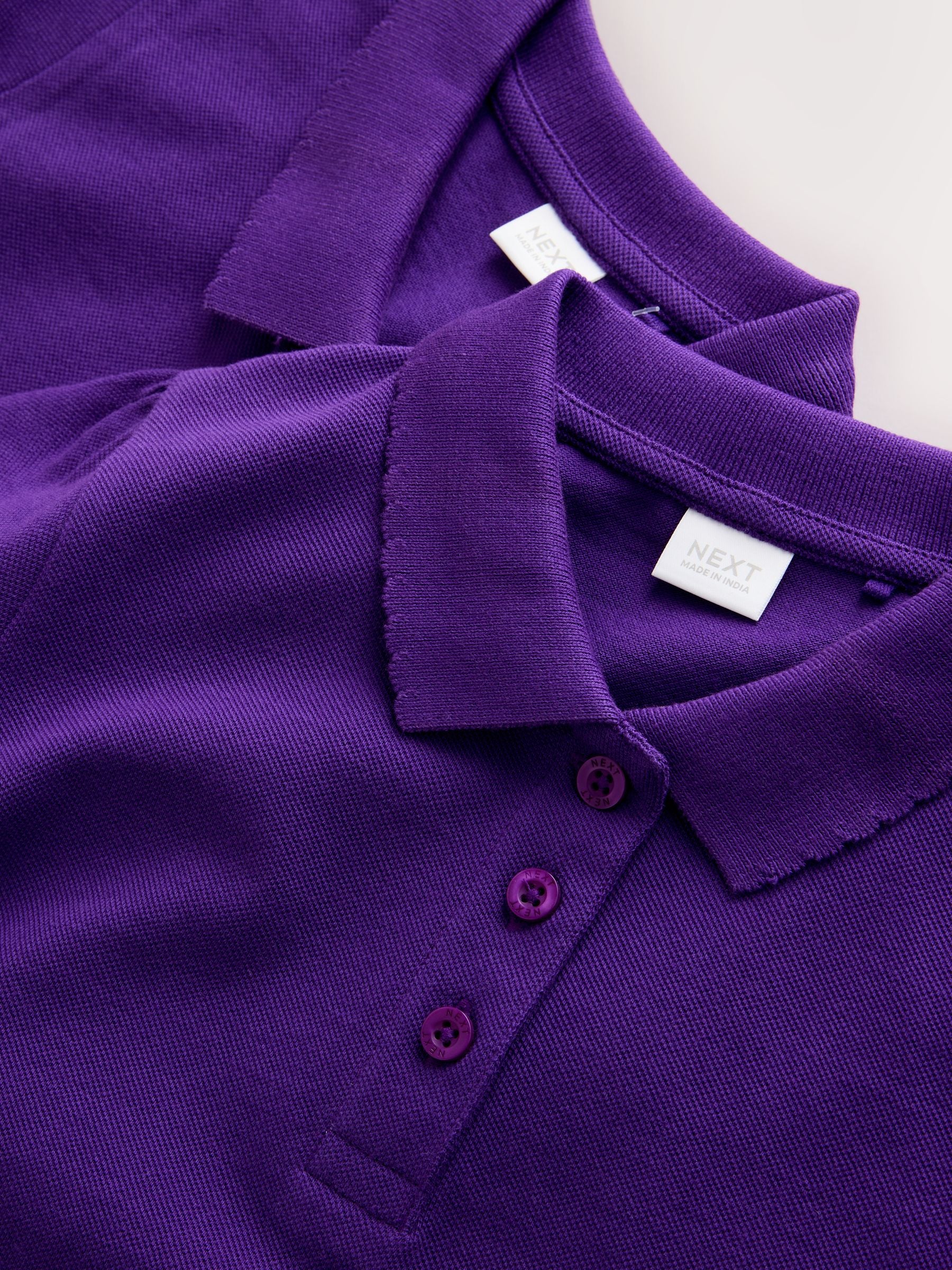 Dsiney Kidz - Purple Regular Fit Girls 2 Pack Cotton Short Sleeve Polo Shirts (3-16yrs) image 5