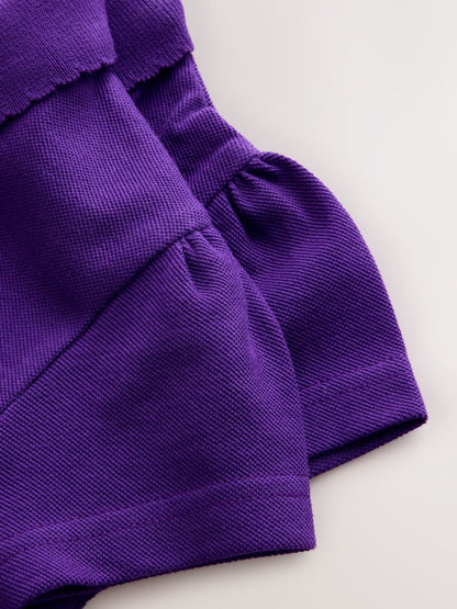 Dsiney Kidz - Purple Regular Fit Girls 2 Pack Cotton Short Sleeve Polo Shirts (3-16yrs) image 6