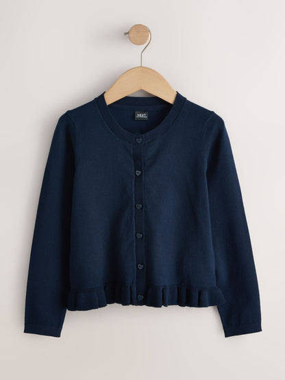 Dsiney Kidz - Navy Blue Cotton Rich Peplum School Cardigan (3-16yrs) image 6