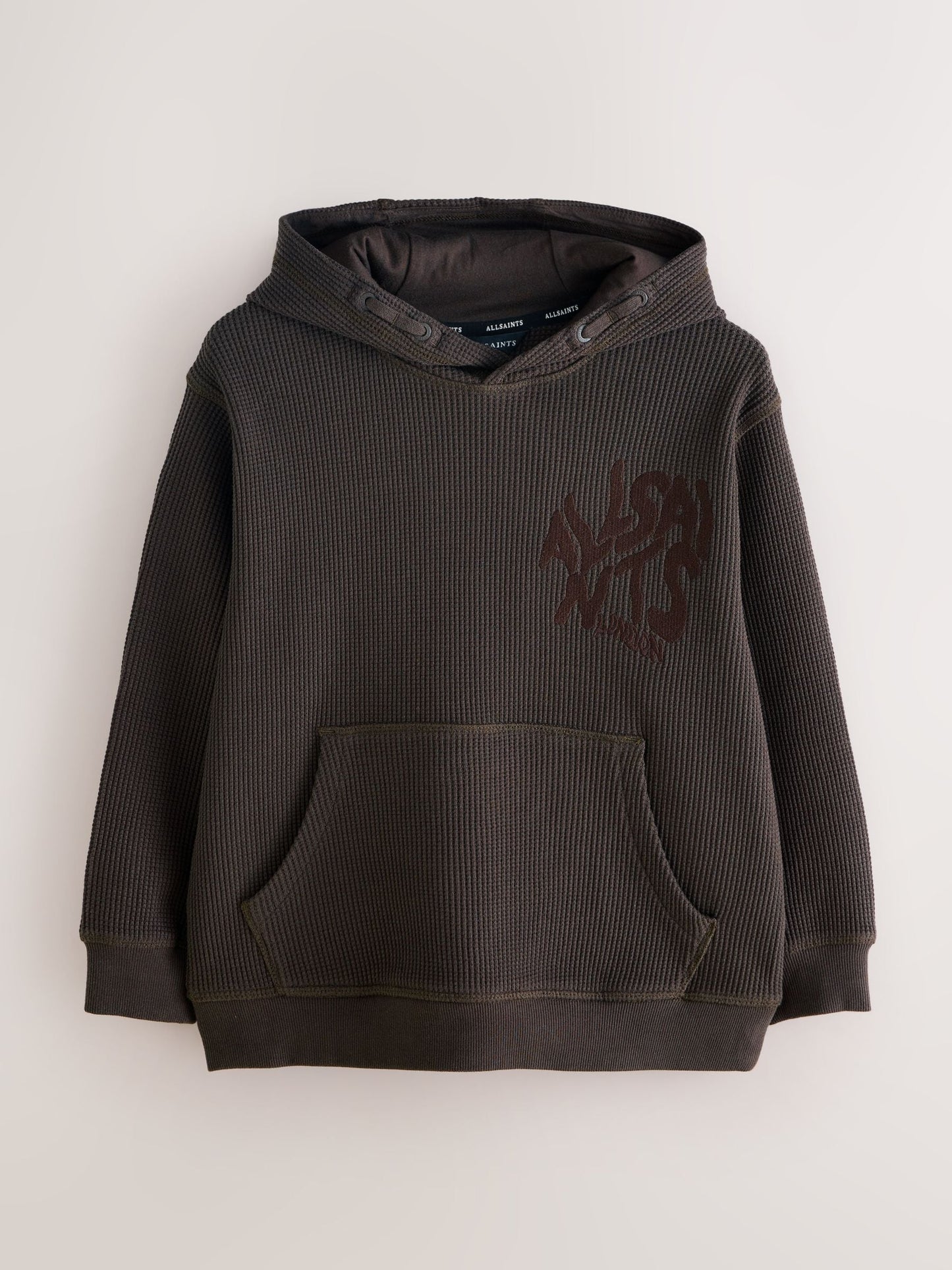 Dsiney Kidz - smALLSAINTS Brown Orlando Oversized Pullover Waffle Hoodie image 6