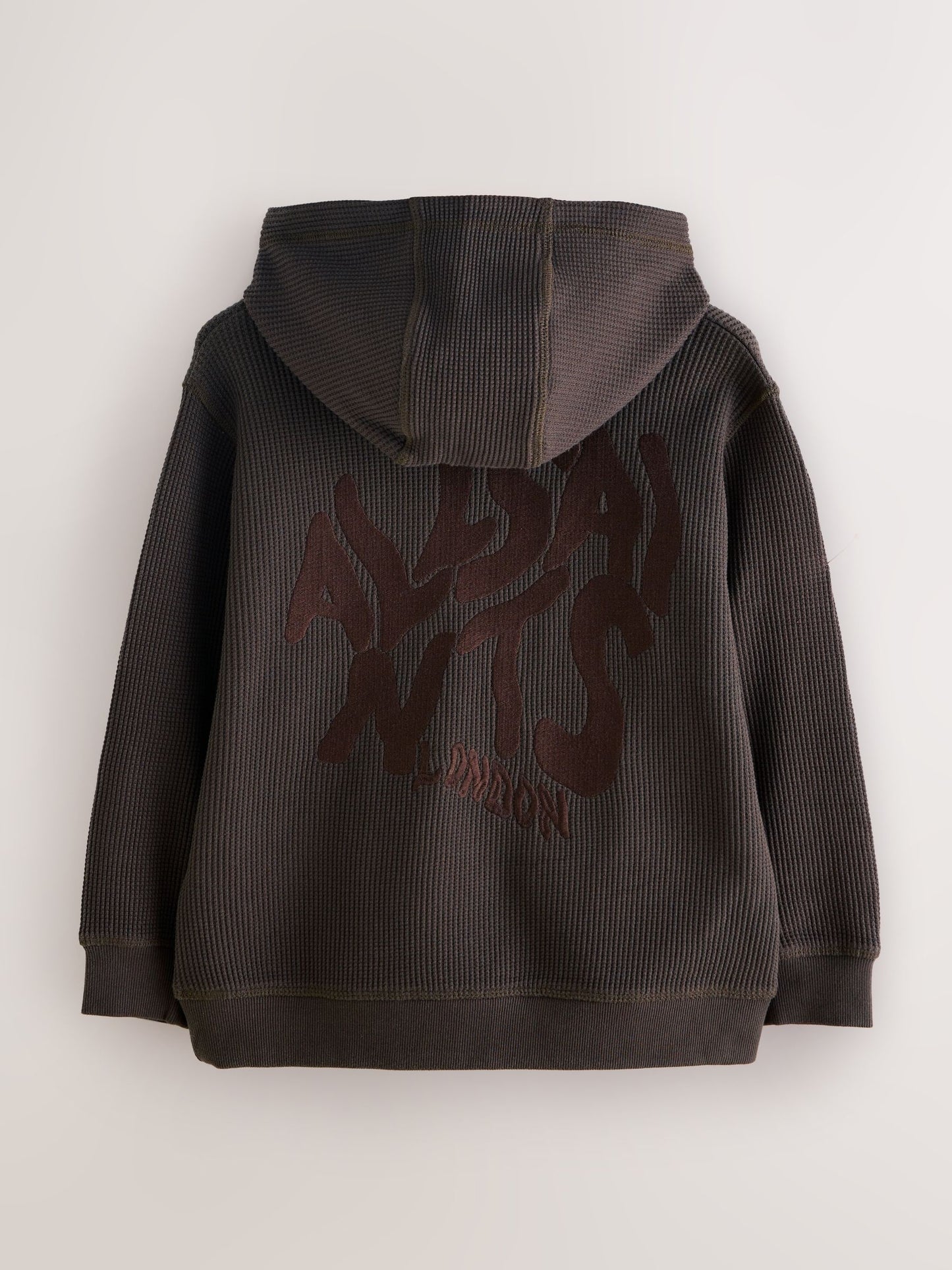Dsiney Kidz - smALLSAINTS Brown Orlando Oversized Pullover Waffle Hoodie image 7