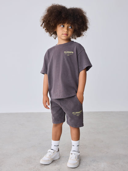 Dsiney Kidz - smALLSAINTS Washed Brown Underground T-Shirt and Sweat Shorts Younger Set image 1