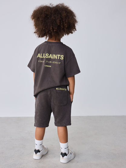 Dsiney Kidz - smALLSAINTS Washed Brown Underground T-Shirt and Sweat Shorts Younger Set image 2