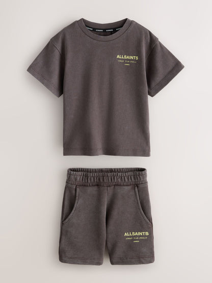 Dsiney Kidz - smALLSAINTS Washed Brown Underground T-Shirt and Sweat Shorts Younger Set image 6