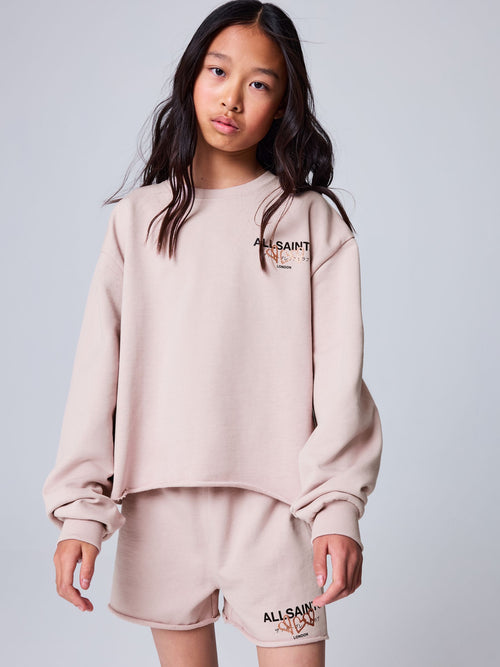 smALLSAINTS Light Pink Amore Underground Sweatshirt and Sweat Shorts Set - image 1