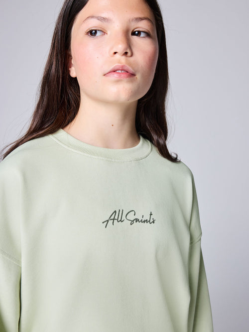 smALLSAINTS Mint Green Script Sweatshirt and Shorts Set - image 1