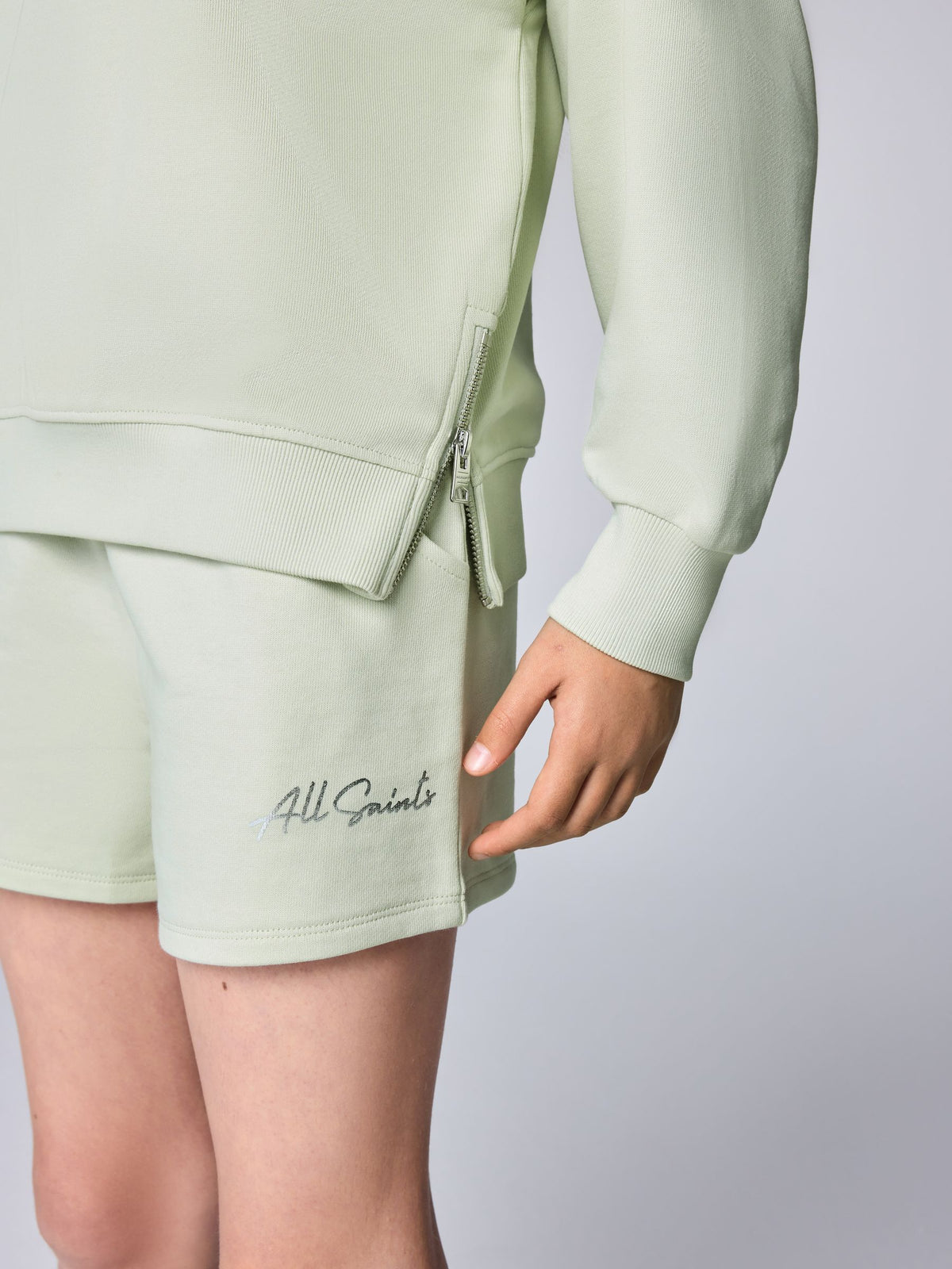 smALLSAINTS Mint Green Script Sweatshirt and Shorts Set - image 4