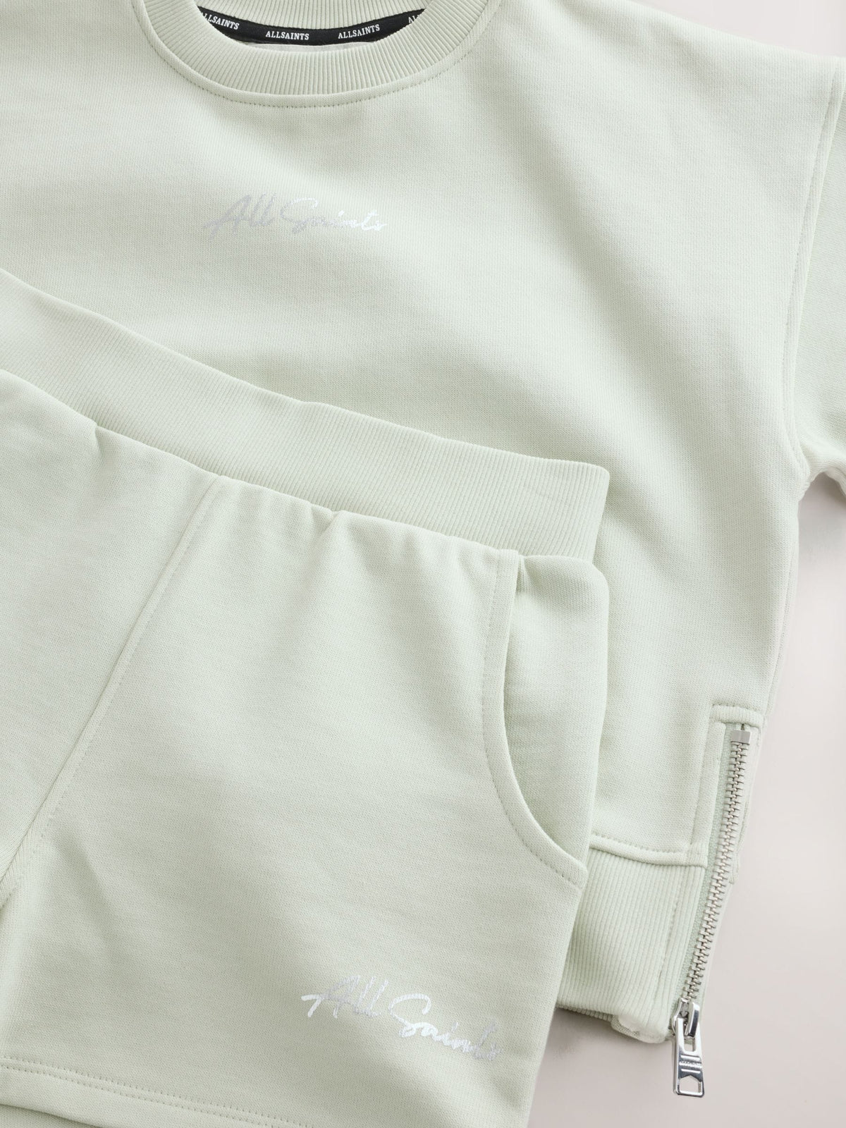smALLSAINTS Mint Green Script Sweatshirt and Shorts Set - image 7