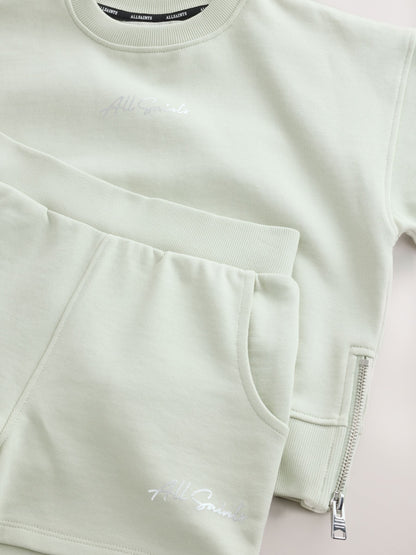 smALLSAINTS Mint Green Script Sweatshirt and Shorts Set - image 7